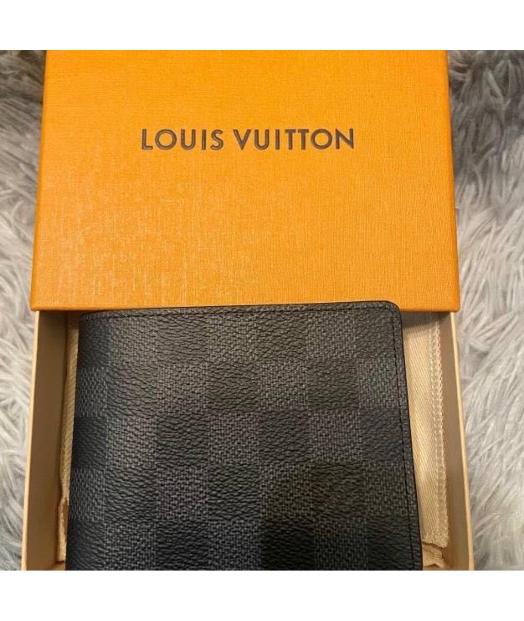 LOUIS VUITTON Антрацитовый кошелек, фото 7