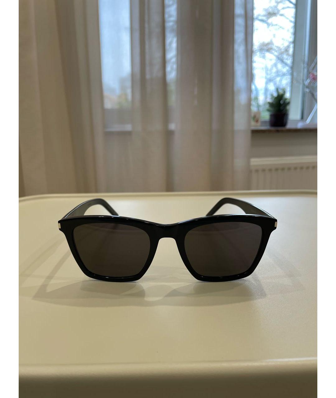 SAINT LAURENT Черные пластиковые солнцезащитные очки, фото 6