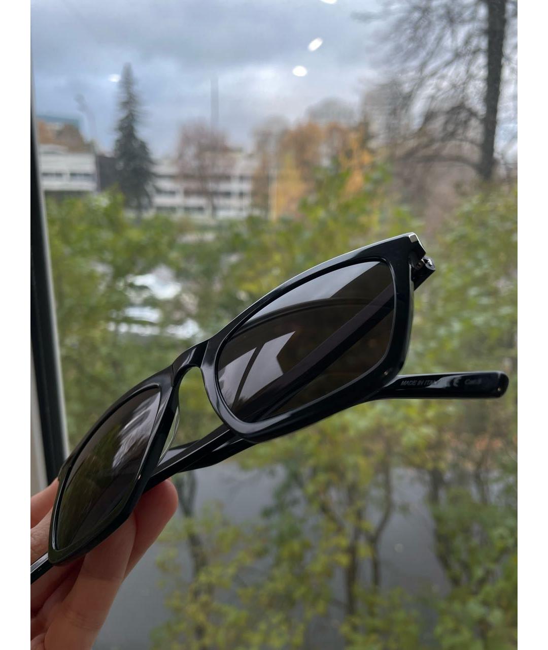 SAINT LAURENT Черные пластиковые солнцезащитные очки, фото 5