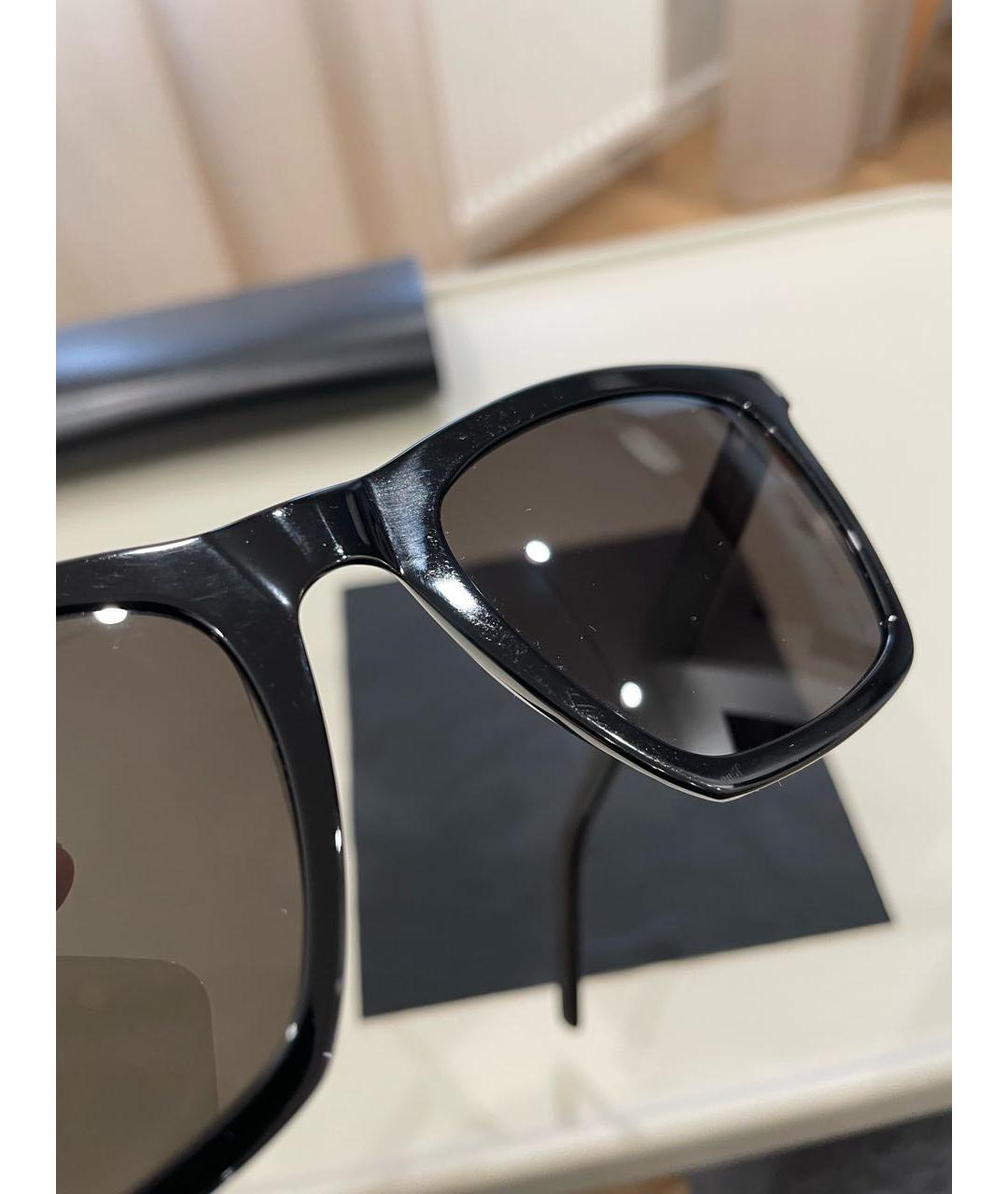 SAINT LAURENT Черные пластиковые солнцезащитные очки, фото 3