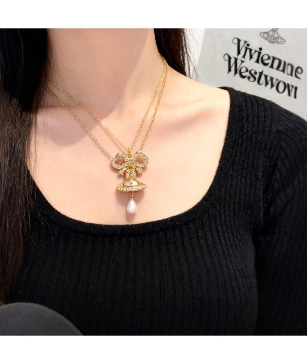 VIVIENNE WESTWOOD Золотое латунное колье, фото 5