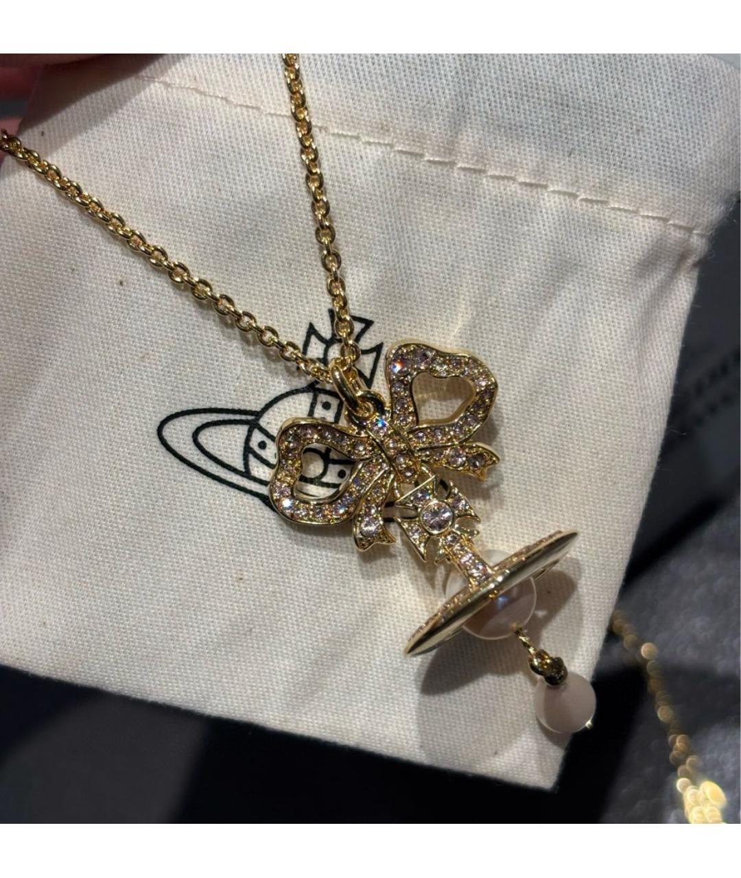 VIVIENNE WESTWOOD Золотое латунное колье, фото 6