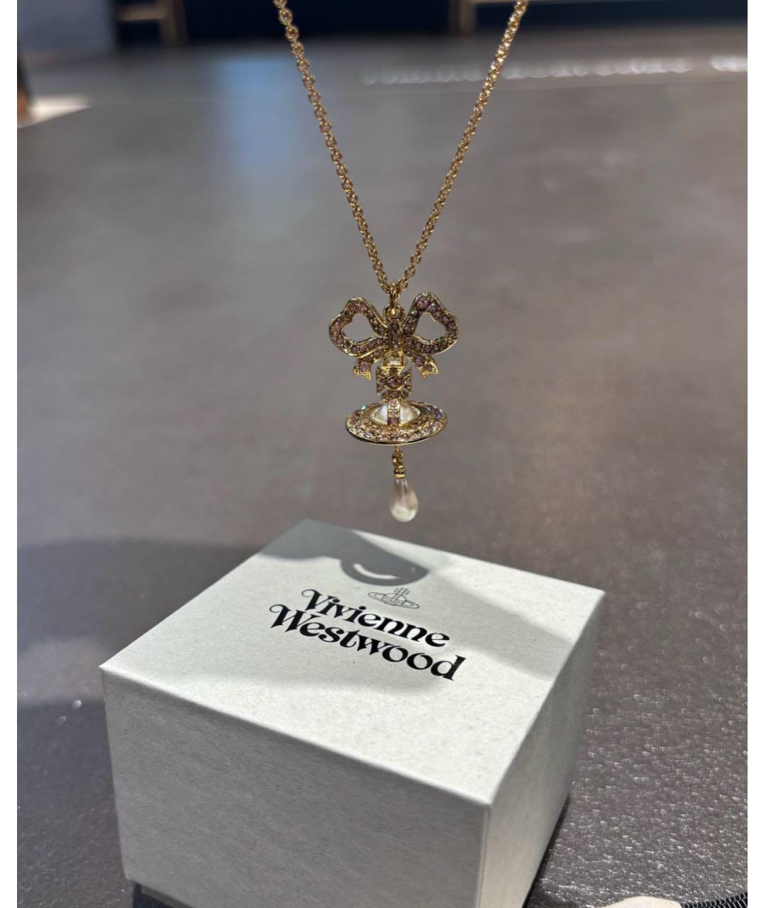 VIVIENNE WESTWOOD Золотое латунное колье, фото 3