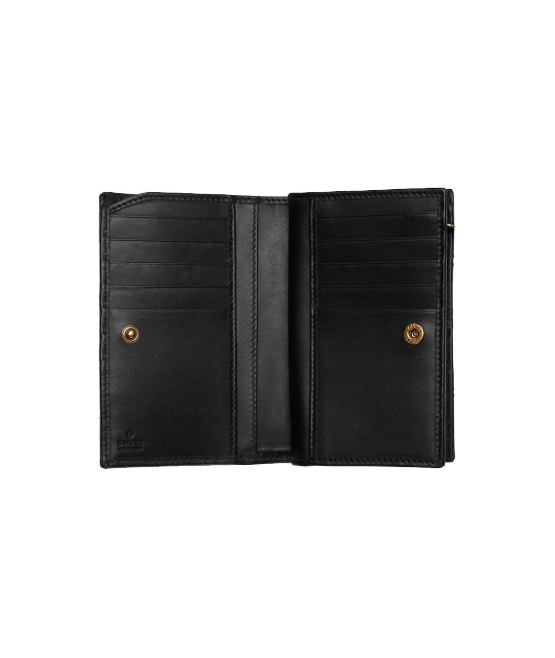 GUCCI Черный кожаный кошелек, фото 5