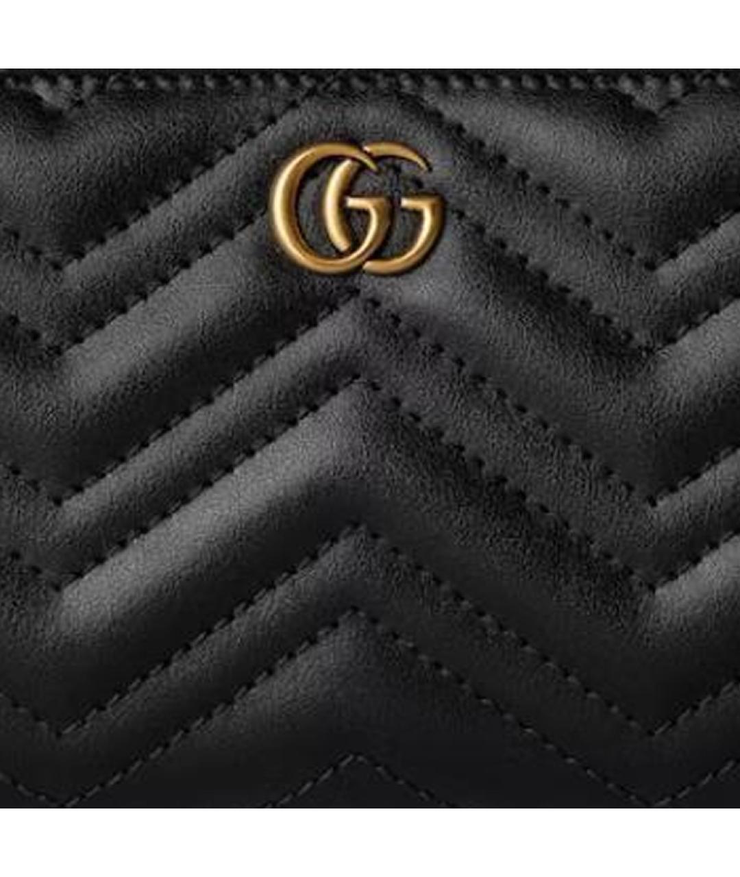 GUCCI Черный кожаный кошелек, фото 7