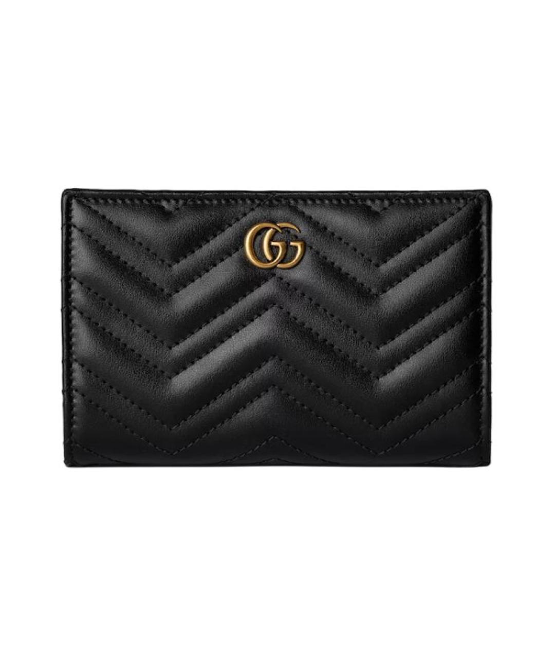 GUCCI Черный кожаный кошелек, фото 1