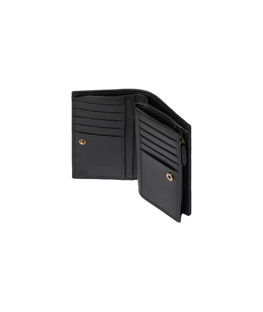 GUCCI Черный кожаный кошелек, фото 6