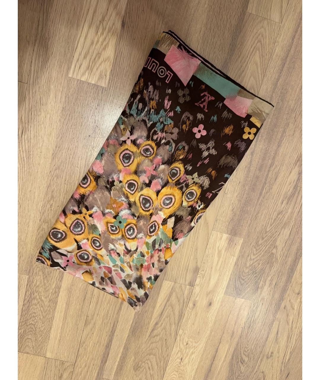 LOUIS VUITTON Мульти шелковый платок, фото 5