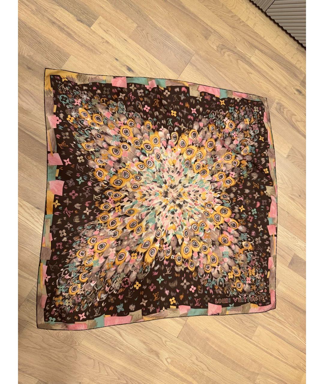 LOUIS VUITTON Мульти шелковый платок, фото 3