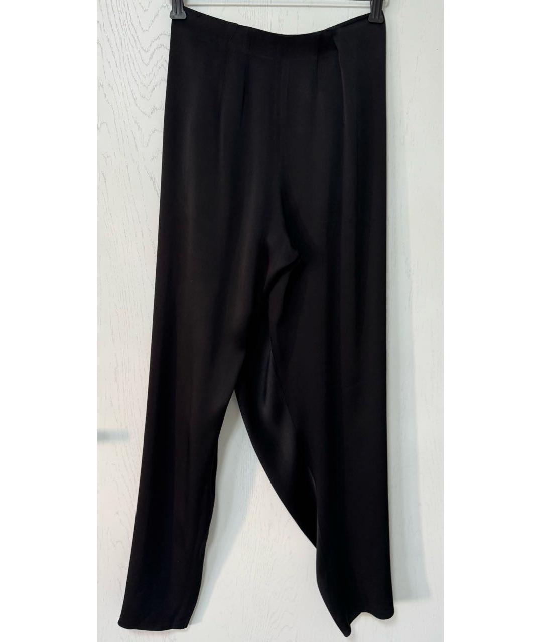 LANVIN Черные вискозные брюки широкие, фото 2