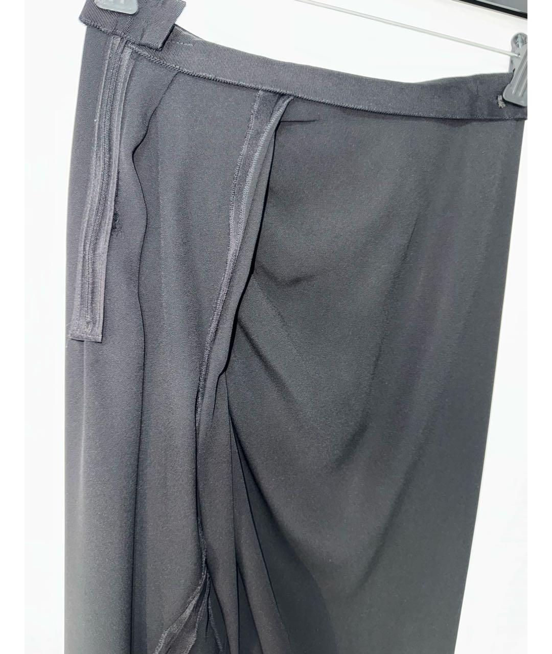 LANVIN Черные вискозные брюки широкие, фото 3