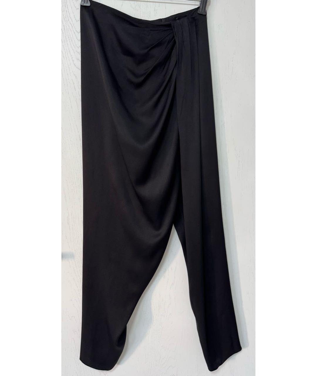 LANVIN Черные вискозные брюки широкие, фото 8