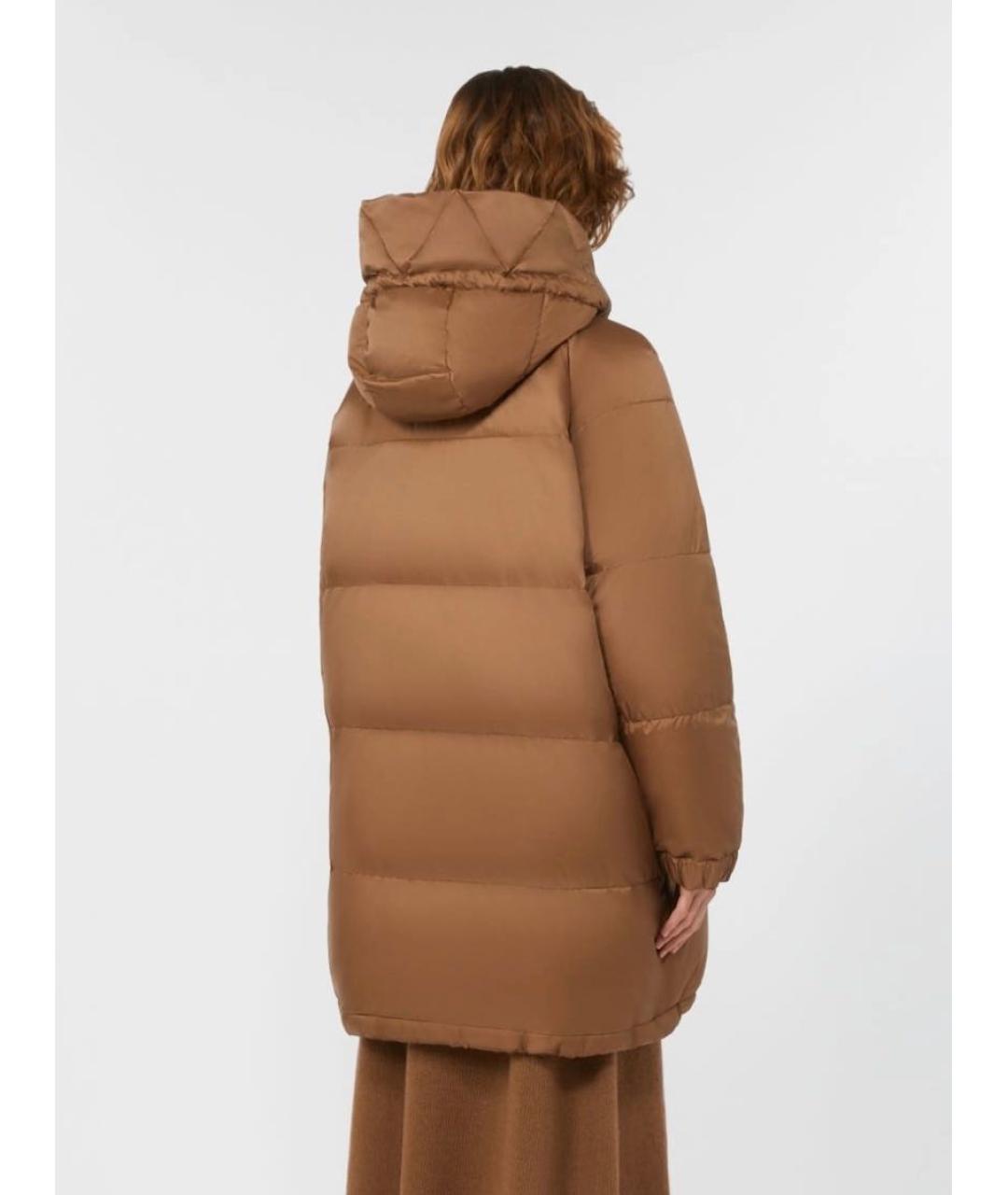 WEEKEND MAX MARA Коричневый полиэстеровый пуховик, фото 2