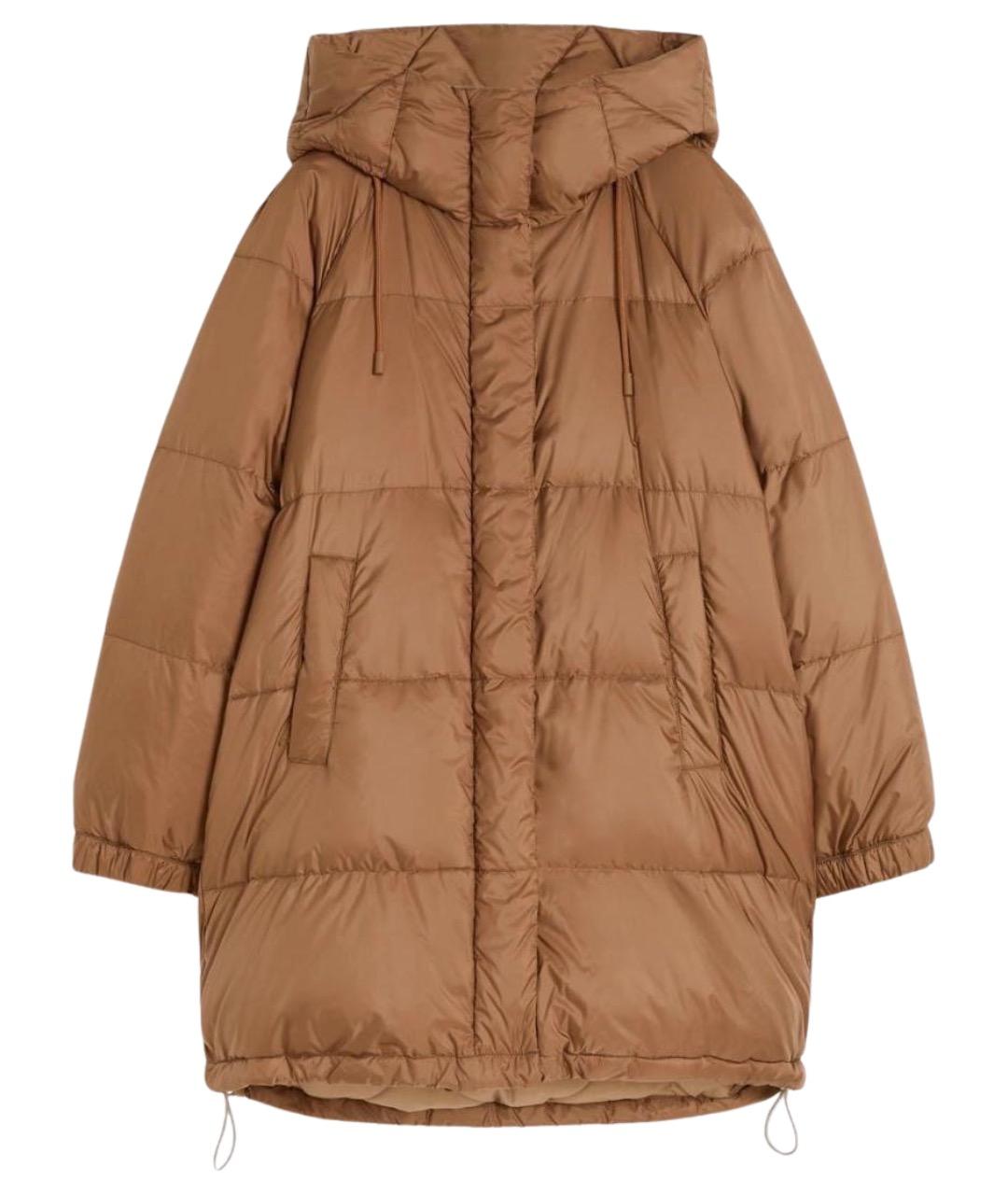 WEEKEND MAX MARA Коричневый полиэстеровый пуховик, фото 1