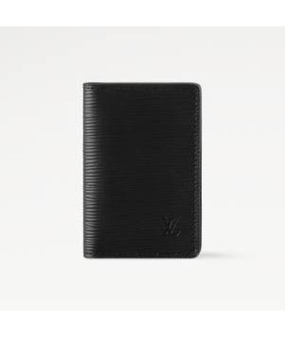 LOUIS VUITTON Черный кожаный кардхолдер, фото 8