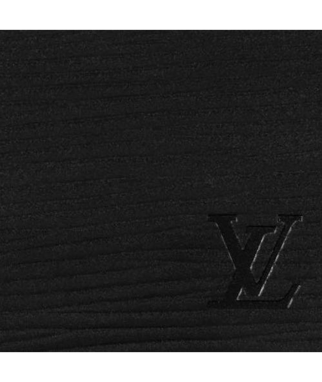 LOUIS VUITTON Черный кожаный кардхолдер, фото 5