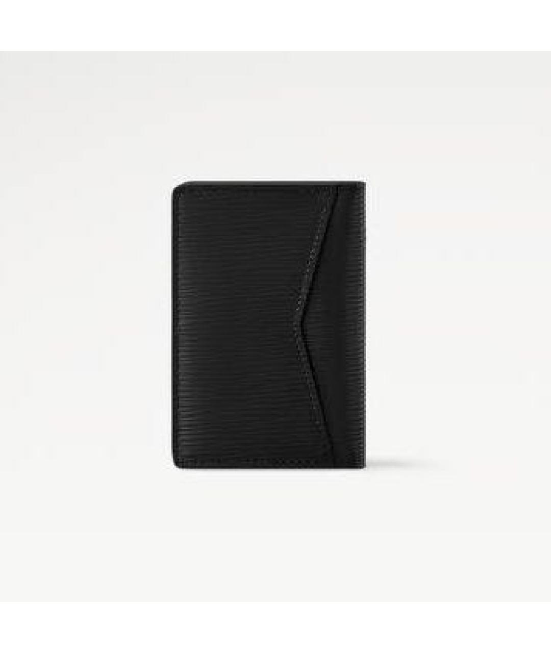 LOUIS VUITTON Черный кожаный кардхолдер, фото 6