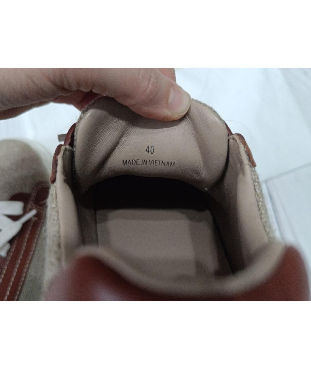 CHLOE Бежевые текстильные кеды, фото 5