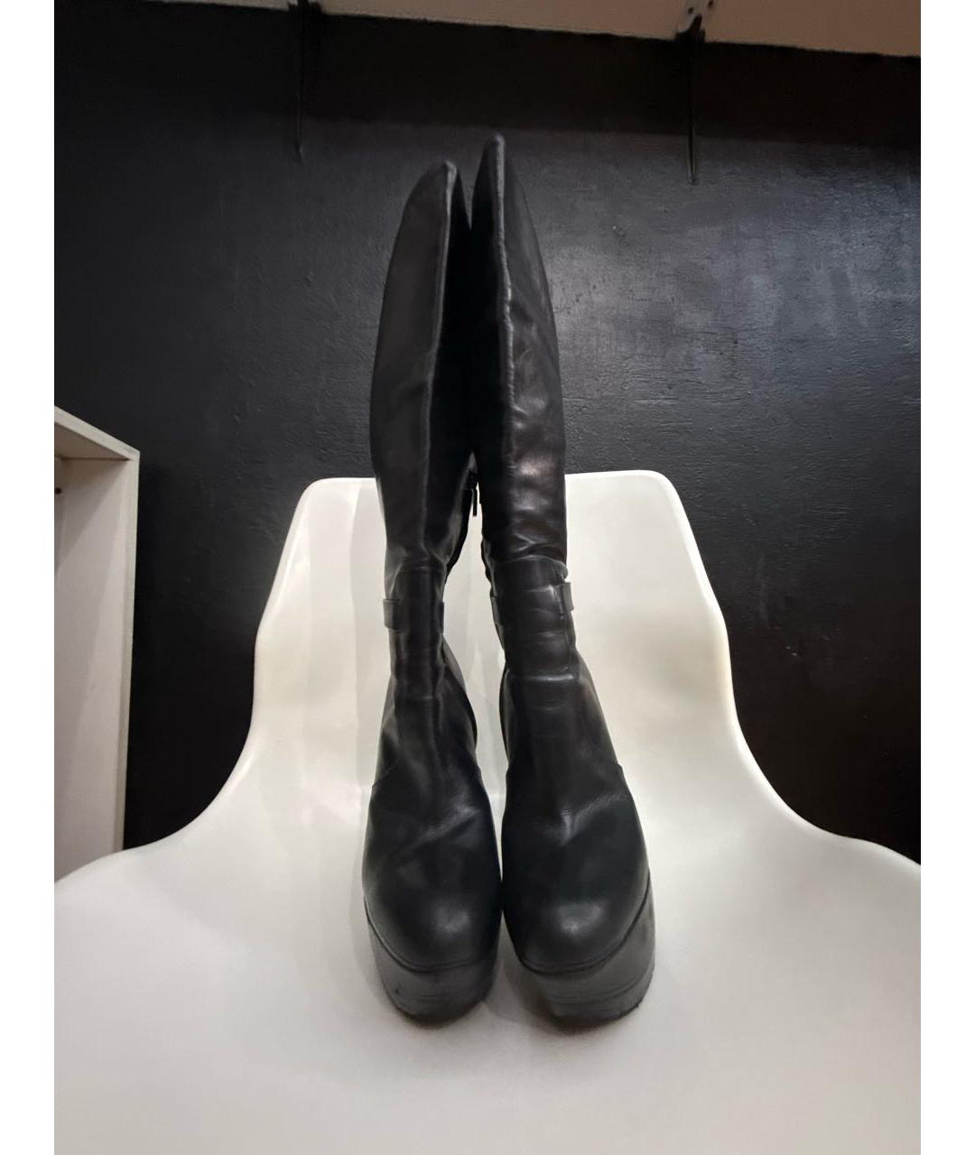 CASADEI Черные кожаные сапоги, фото 2