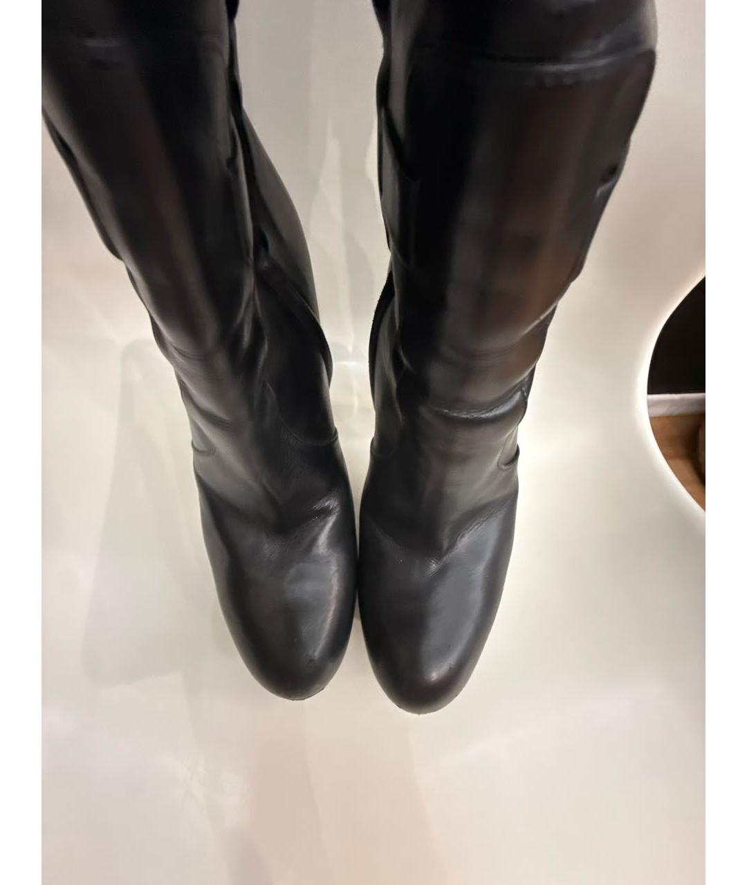 CASADEI Черные кожаные сапоги, фото 3