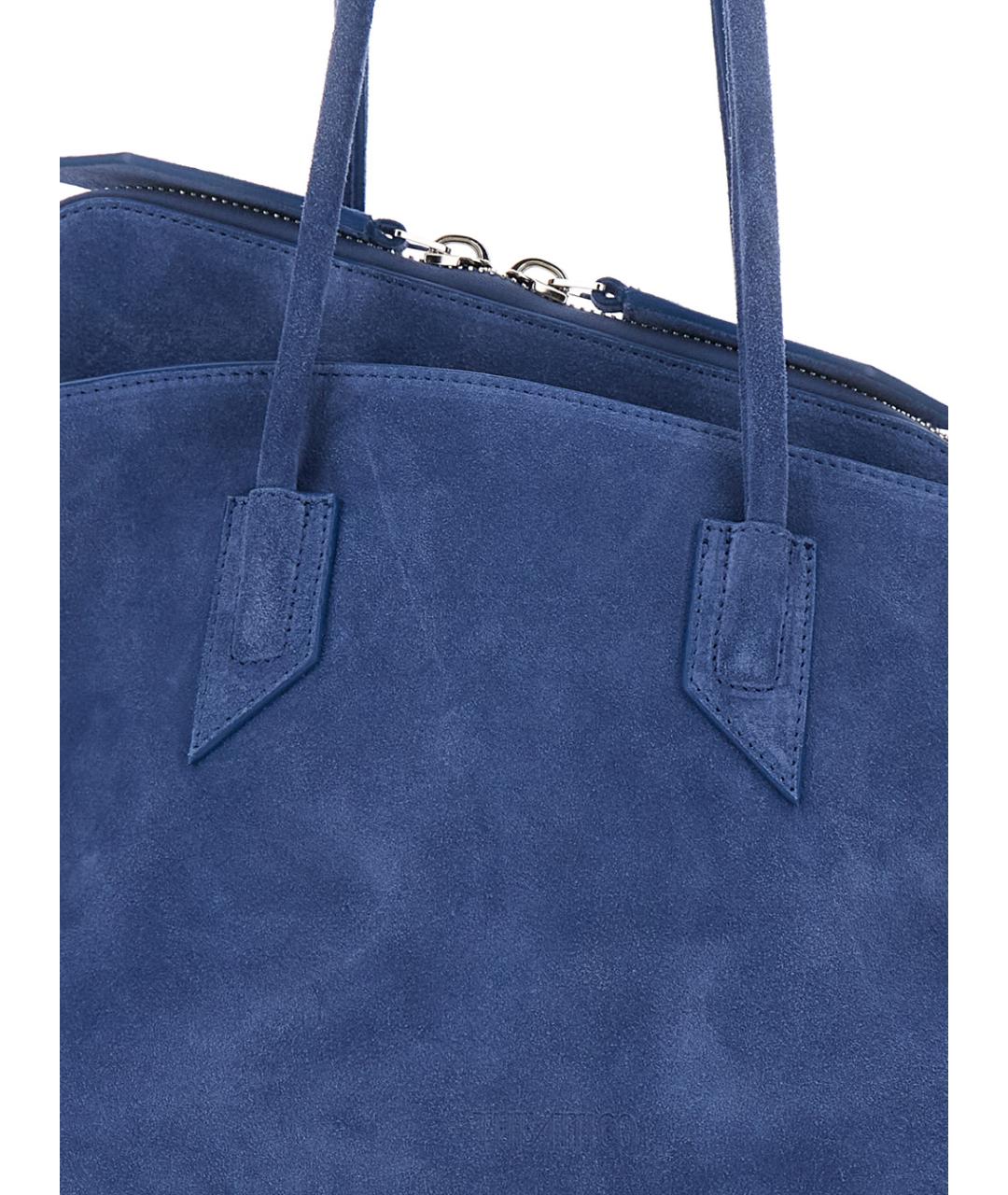 THE ATTICO Синяя замшевая сумка тоут, фото 3