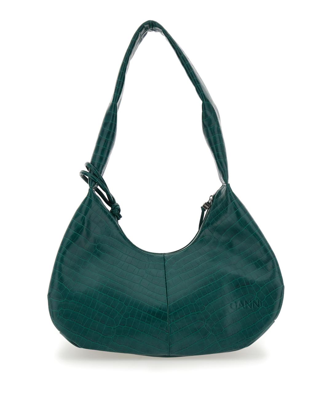 GANNI Зеленая кожаная сумка через плечо, фото 2