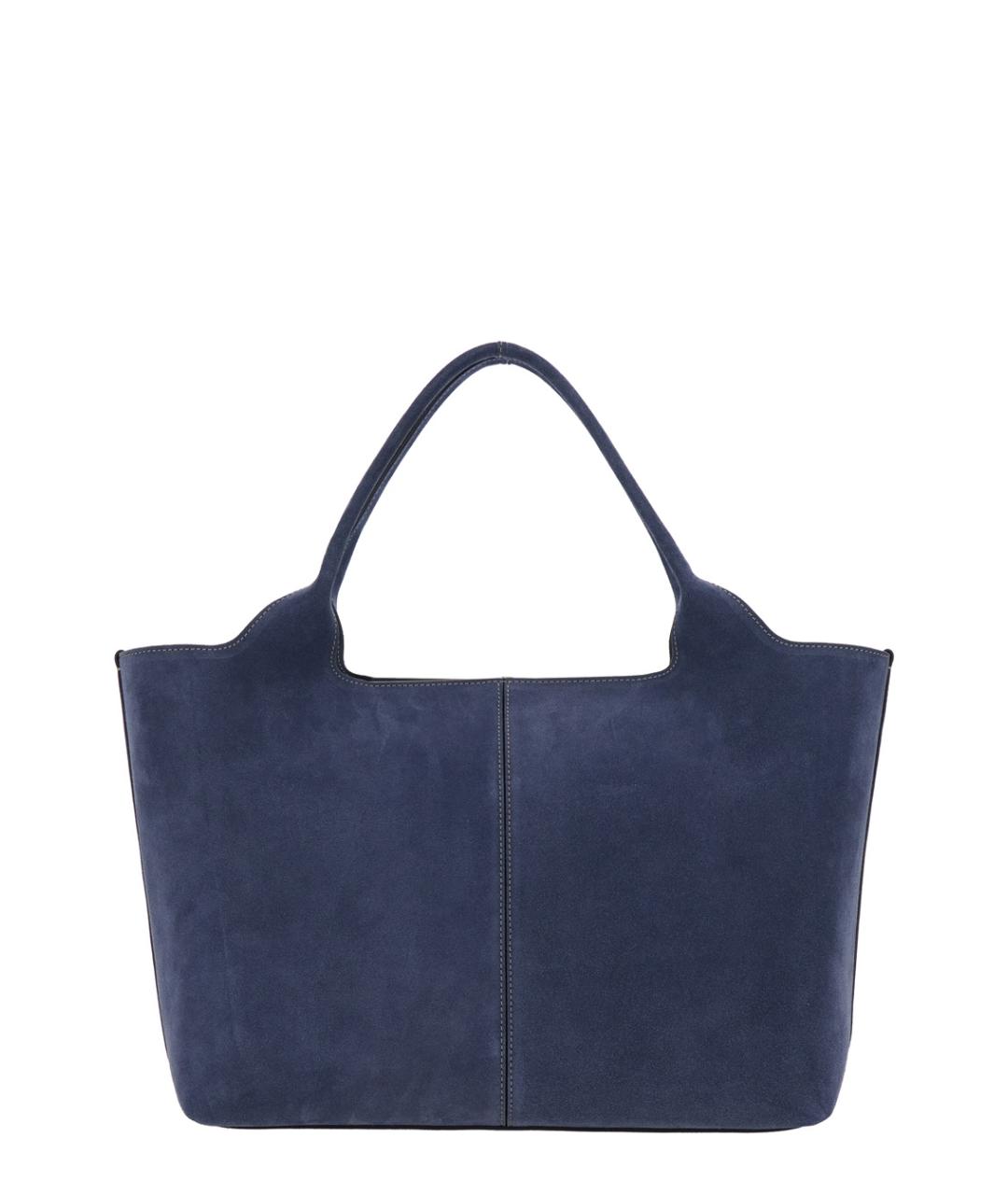 TOD'S Синяя замшевая сумка тоут, фото 2