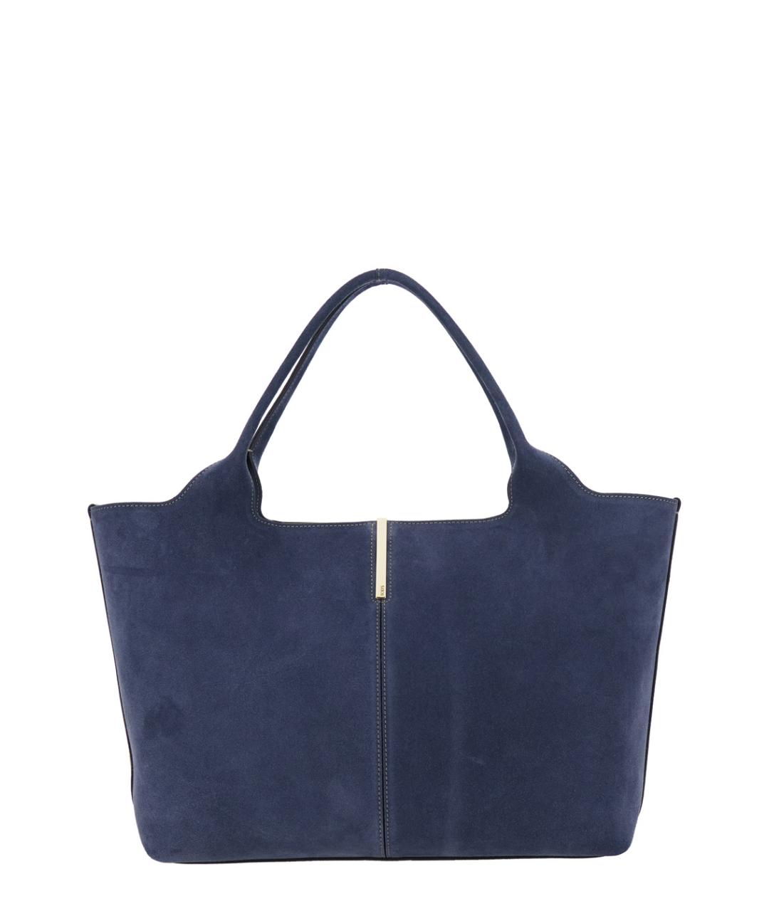 TOD'S Синяя замшевая сумка тоут, фото 1