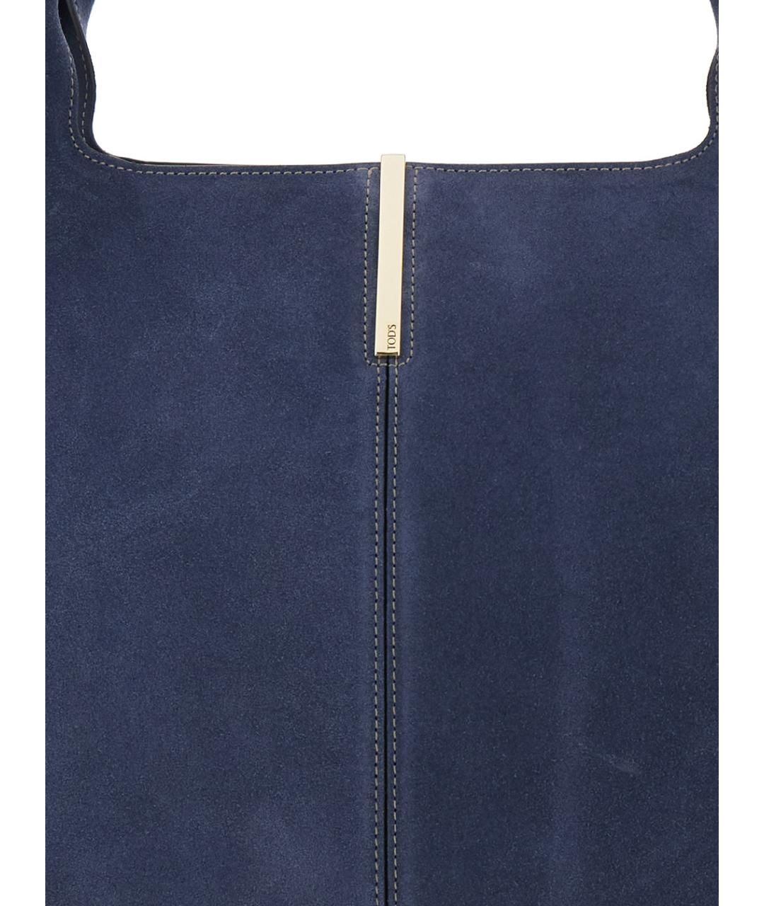TOD'S Синяя замшевая сумка тоут, фото 3