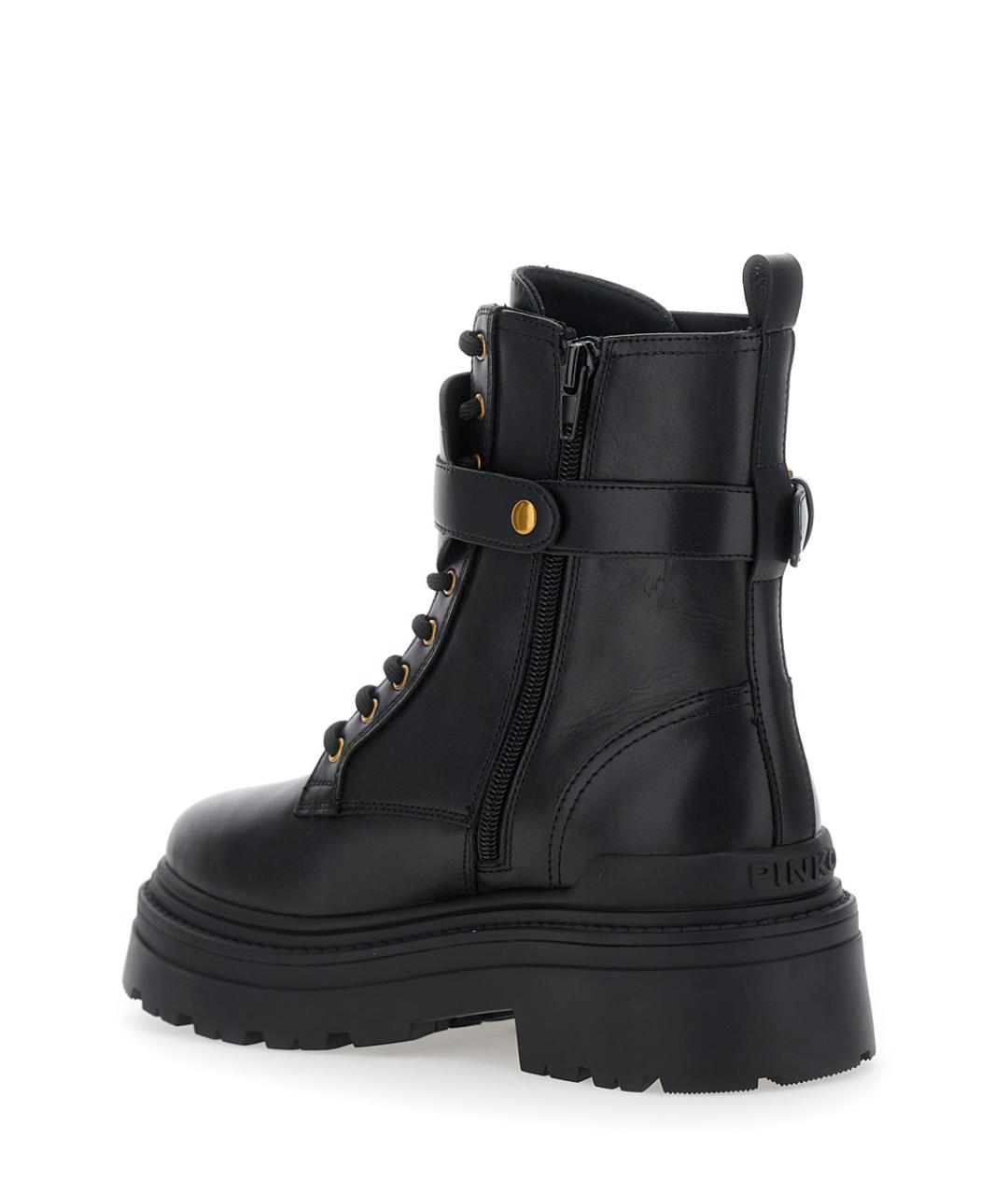 PINKO Черные кожаные ботинки, фото 3