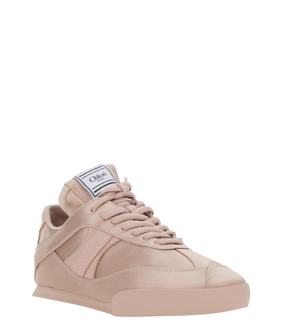 CHLOE Розовые текстильные кроссовки, фото 2