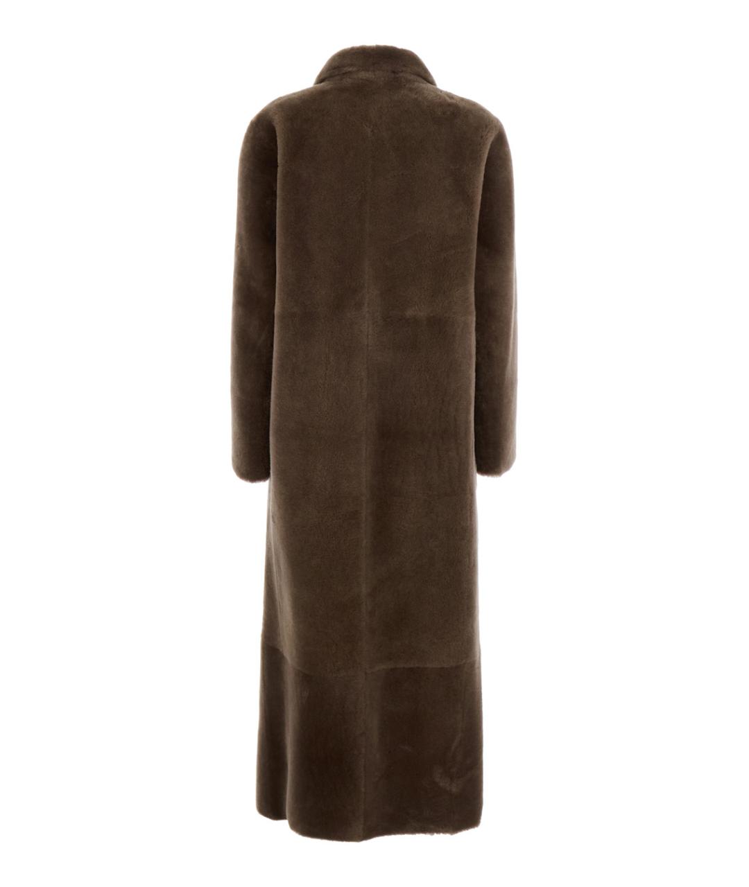 BLANCHA Коричневое меховое пальто, фото 2