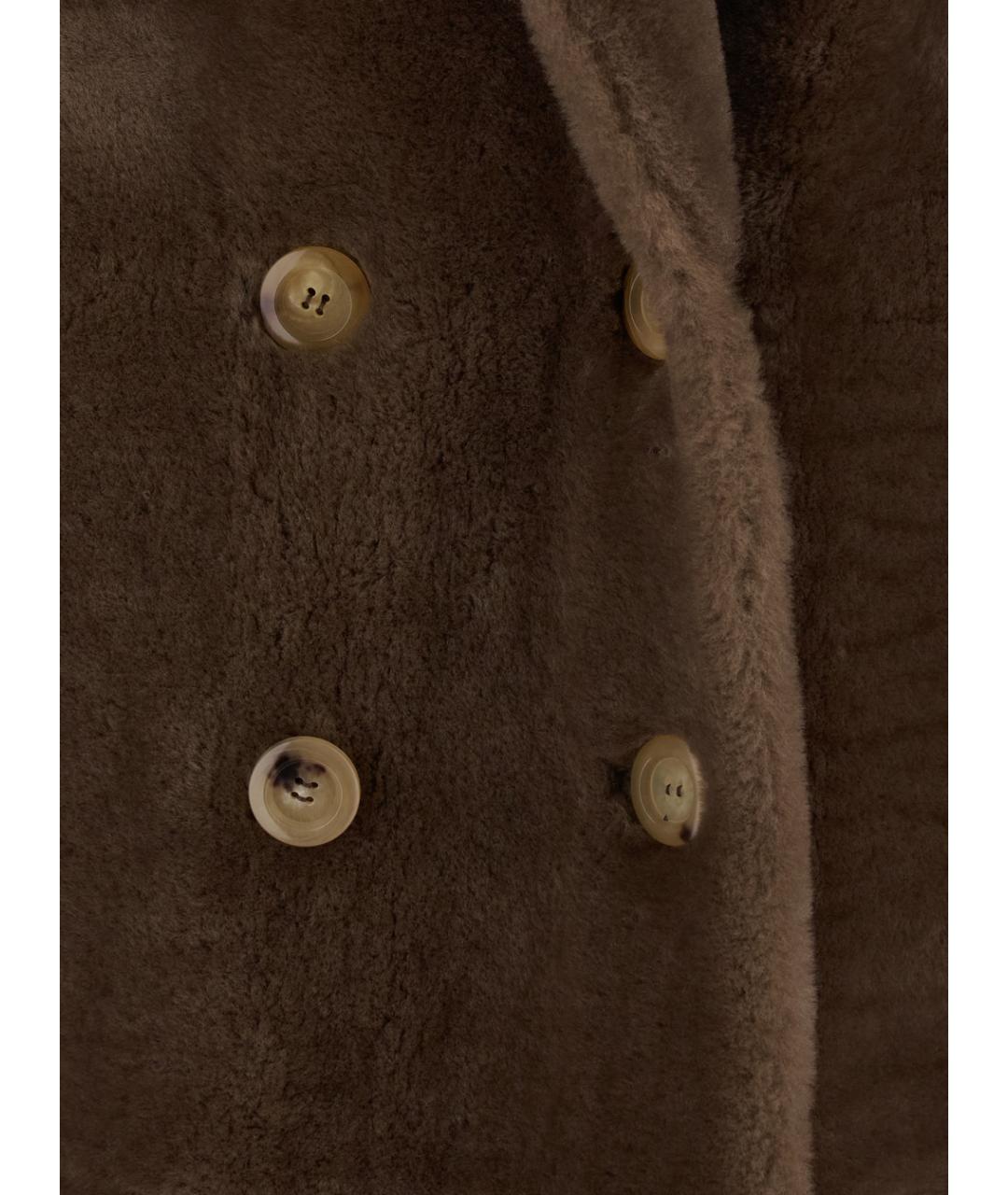 BLANCHA Коричневое меховое пальто, фото 3
