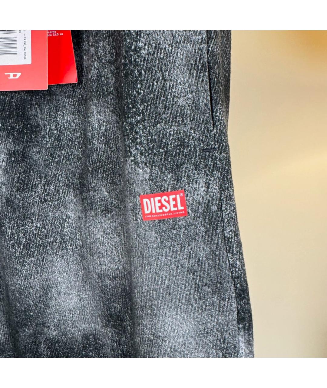 DIESEL Антрацитовые хлопковые шорты, фото 5