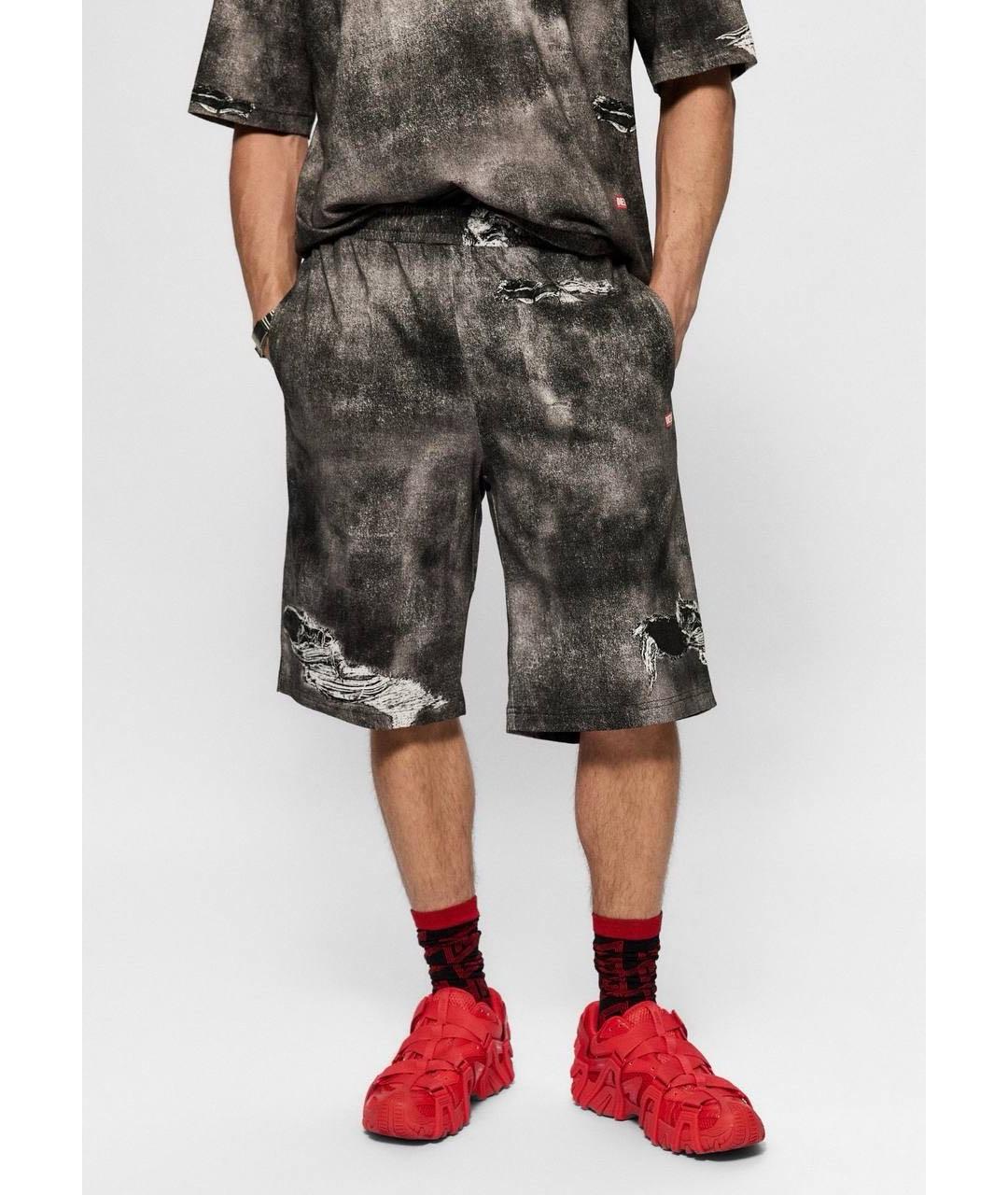 DIESEL Антрацитовые хлопковые шорты, фото 2
