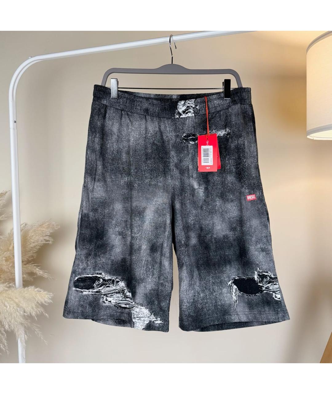 DIESEL Антрацитовые хлопковые шорты, фото 9