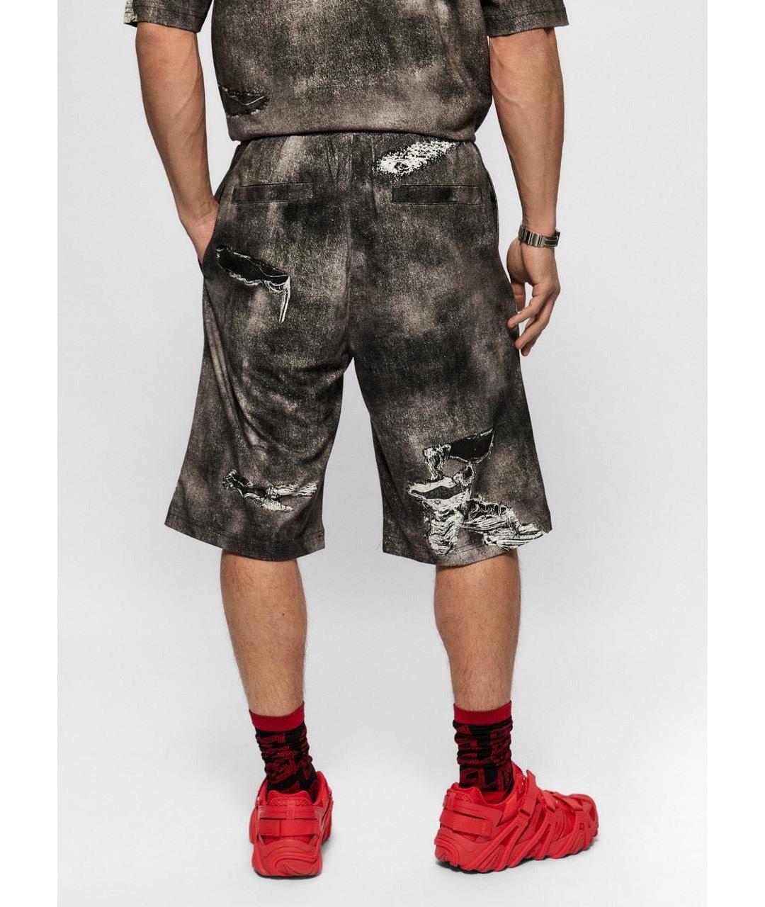 DIESEL Антрацитовые хлопковые шорты, фото 3