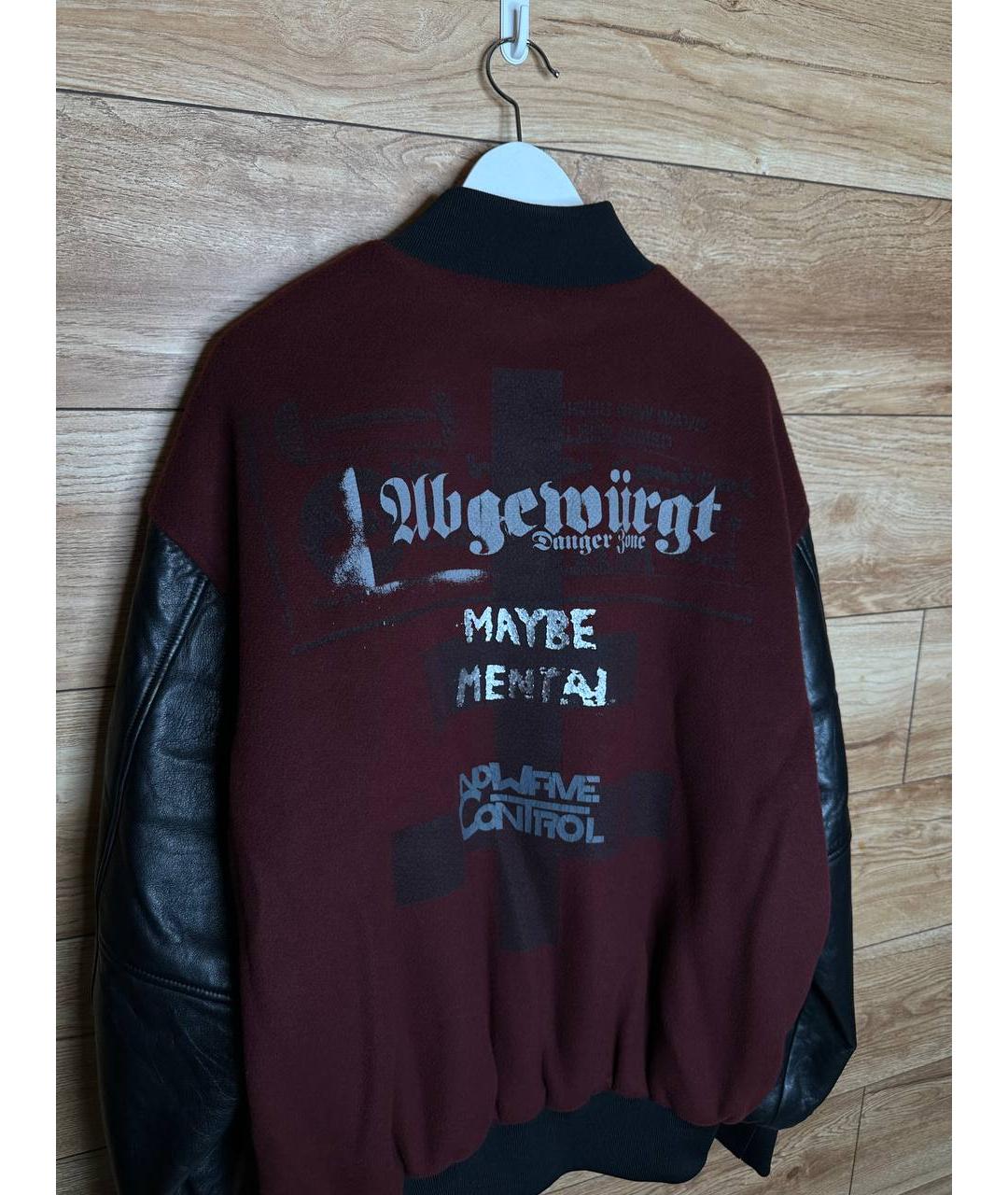 VETEMENTS Бордовая шерстяная куртка, фото 5