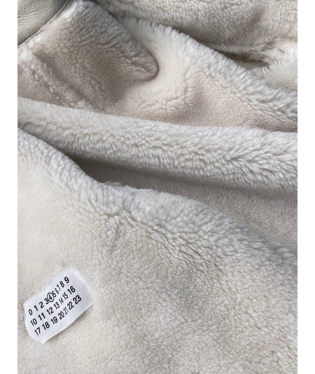 MAISON MARGIELA Бежевая шерстяная дубленка, фото 5