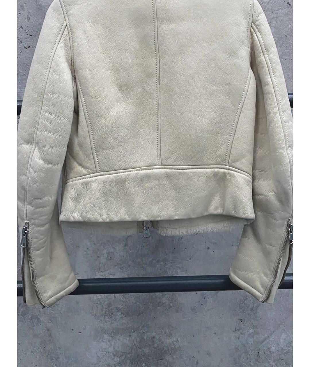 MAISON MARGIELA Бежевая шерстяная дубленка, фото 3