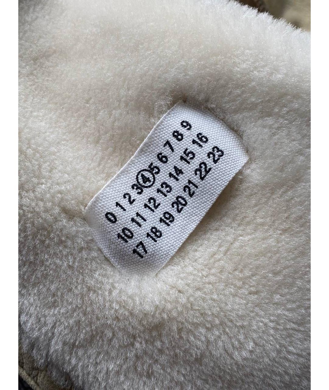 MAISON MARGIELA Бежевая шерстяная дубленка, фото 6