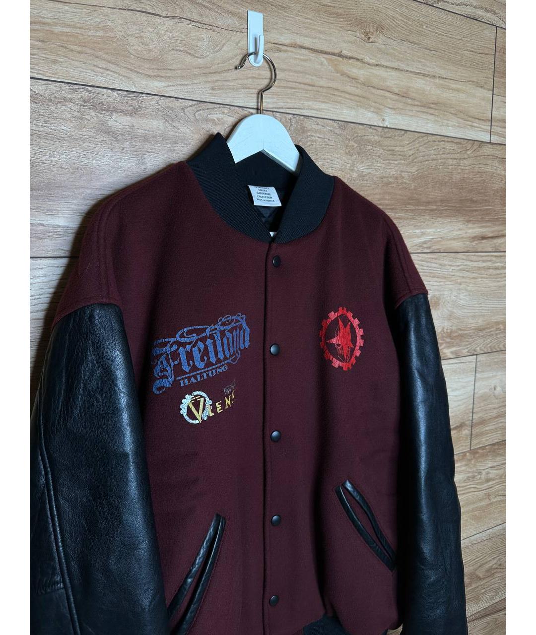 VETEMENTS Бордовая шерстяная куртка, фото 4