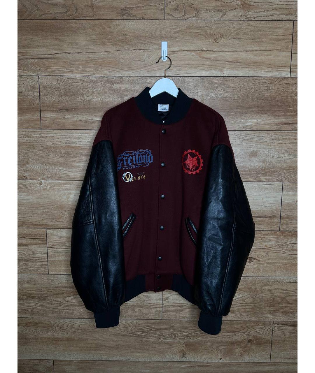 VETEMENTS Бордовая шерстяная куртка, фото 8