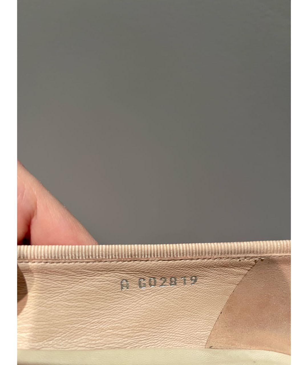 CHANEL Бежевые кожаные балетки, фото 5