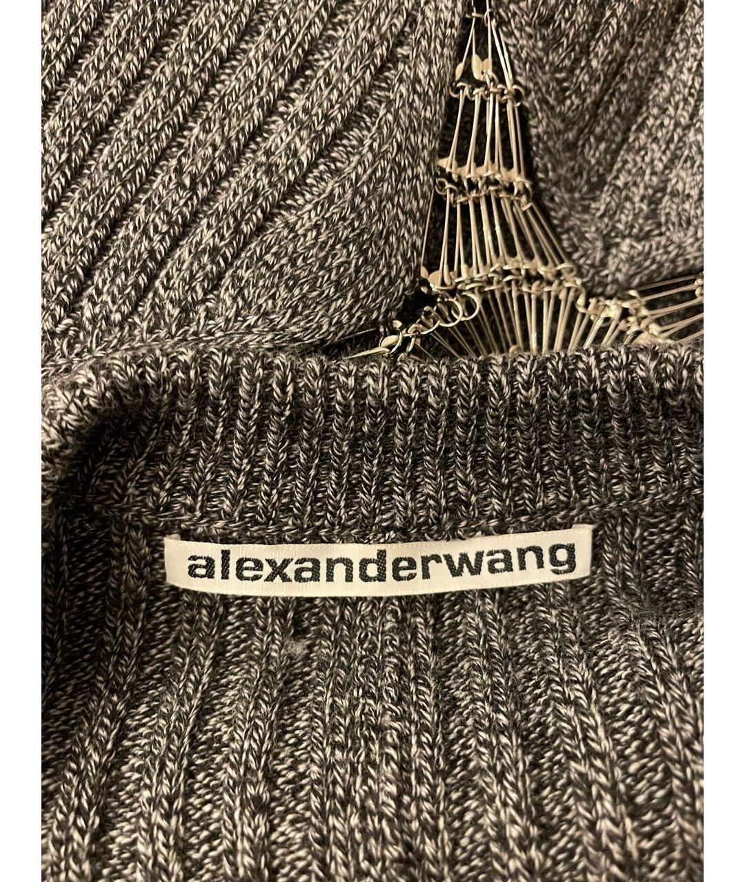 ALEXANDER WANG Антрацитовый вискозный джемпер / свитер, фото 3