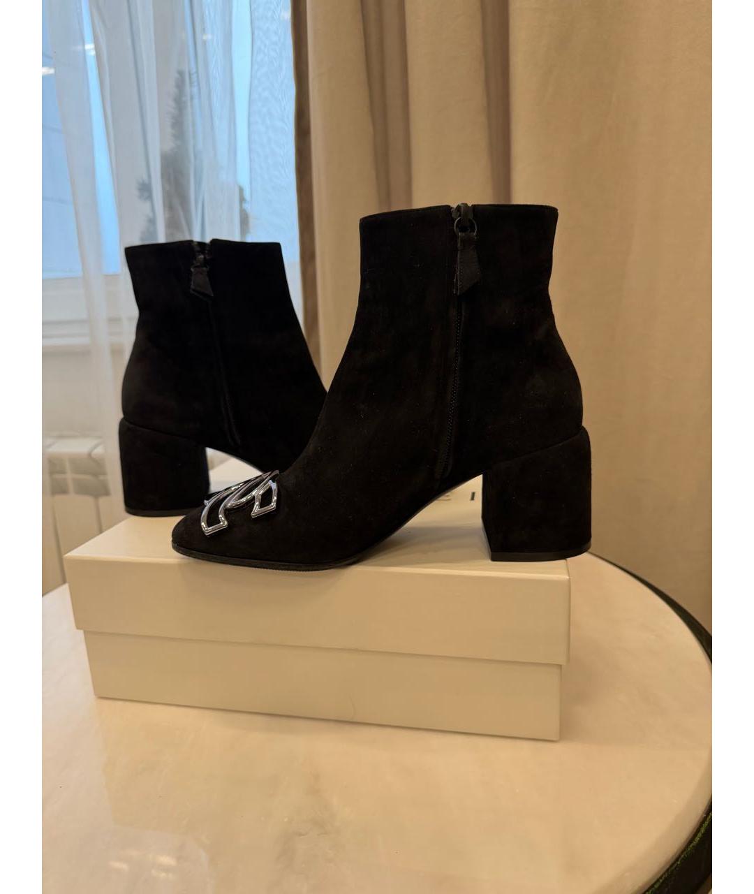 CASADEI Черные замшевые ботильоны, фото 5