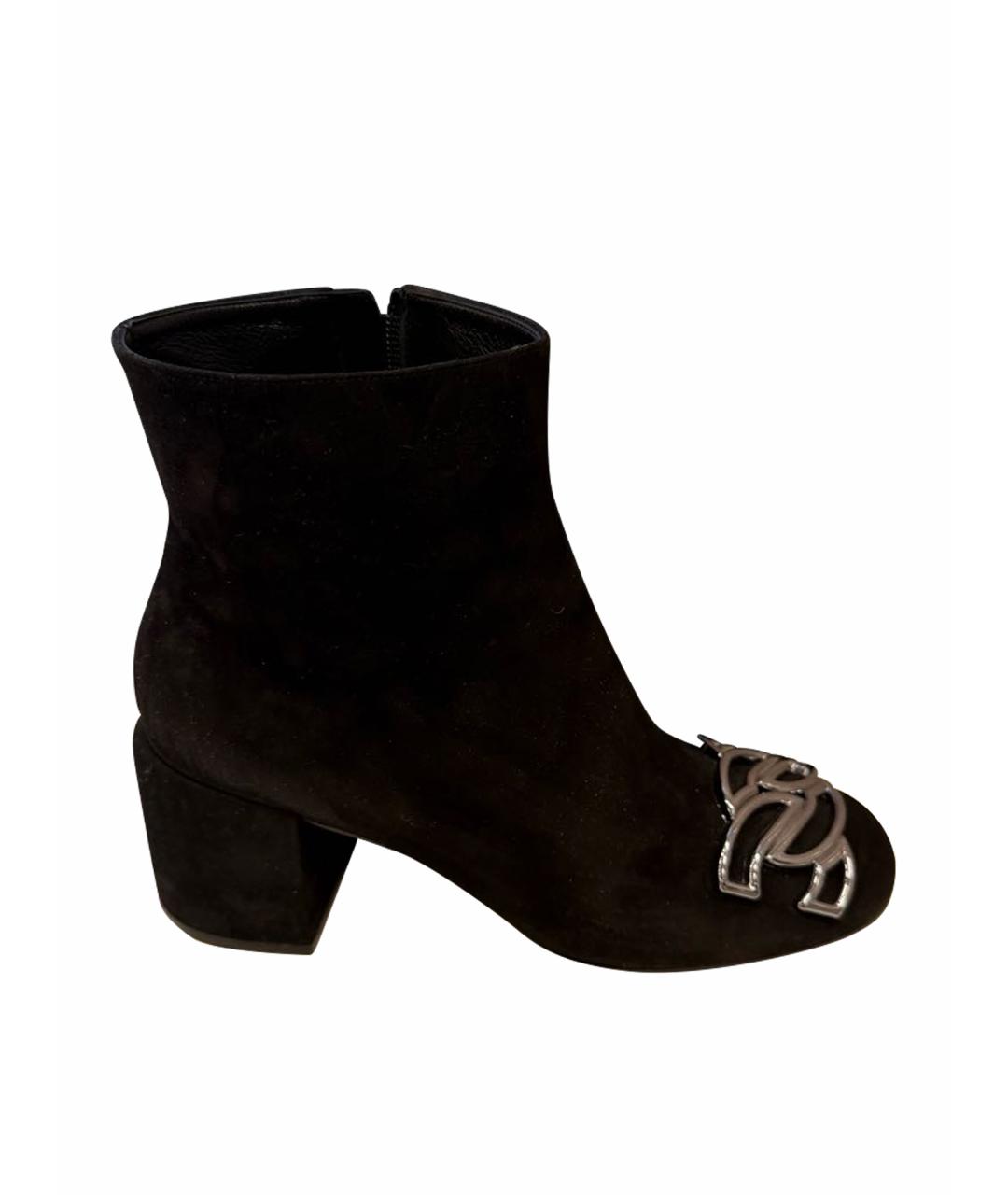 CASADEI Черные замшевые ботильоны, фото 1