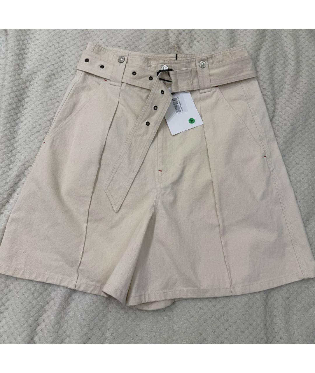 ISABEL MARANT Бежевые хлопковые шорты, фото 2