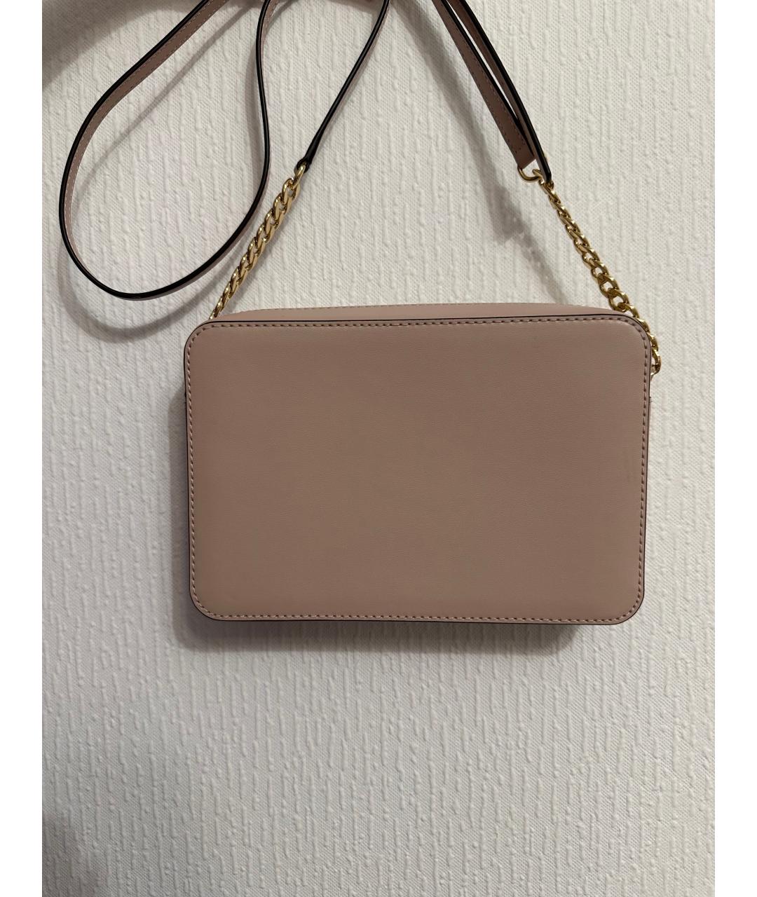 MICHAEL KORS Розовая кожаная сумка через плечо, фото 3