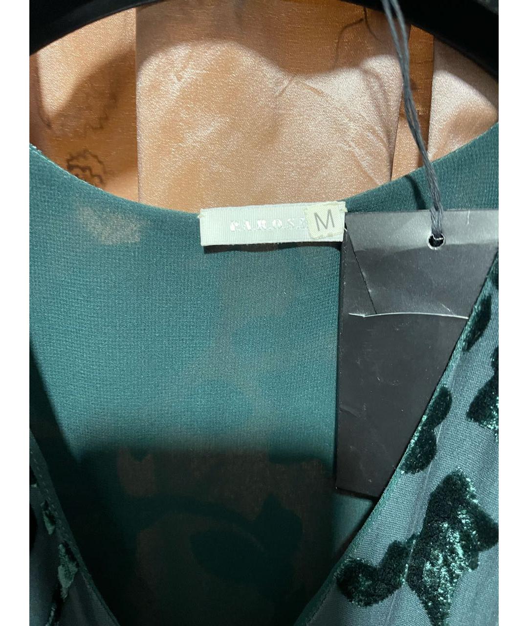 P.A.R.O.S.H. Зеленые шифоновое повседневное платье, фото 3